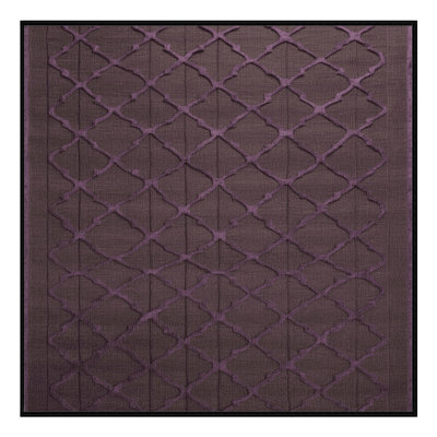 Tapis noir en treillis lavable à la machine