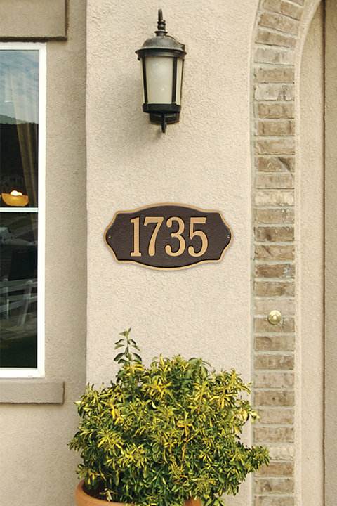 Hampshire 1-Line Wall Address Plaque