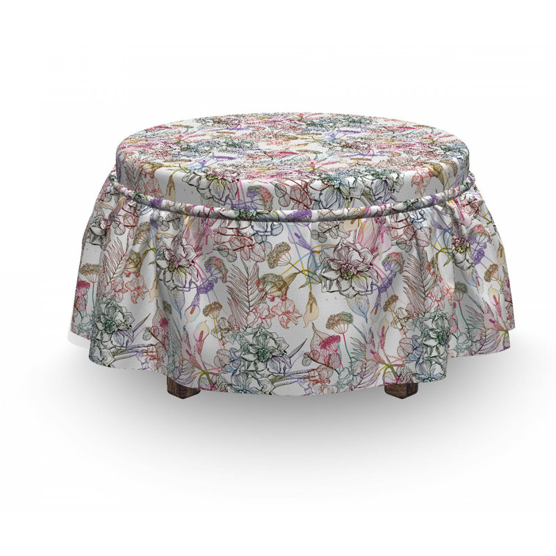 Housse pour repose-pieds spring scroll