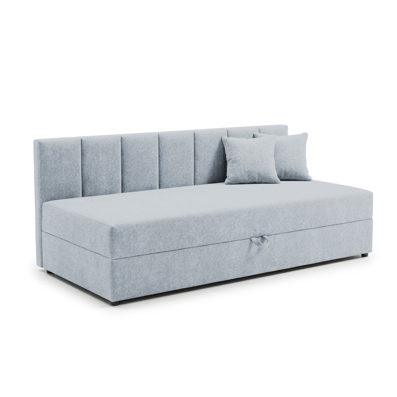 Lenny Upholstered Polyester Daybed, Light Blue