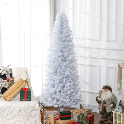 Arbre de Noël au crayon 6 pi, sapin de Noël artificiel non éclairé avec branches réalistes, arbre d'Halloween avec 618 pointes