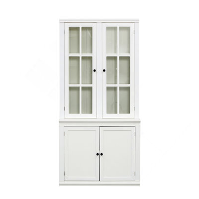 Vitrine polyvalente avec portes en verre doubles pour la maison et les espaces de travail