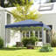 3 x 3cm Pop-Up Gazebo, Adjustable Height Garden Gazebo with Bag - Blue