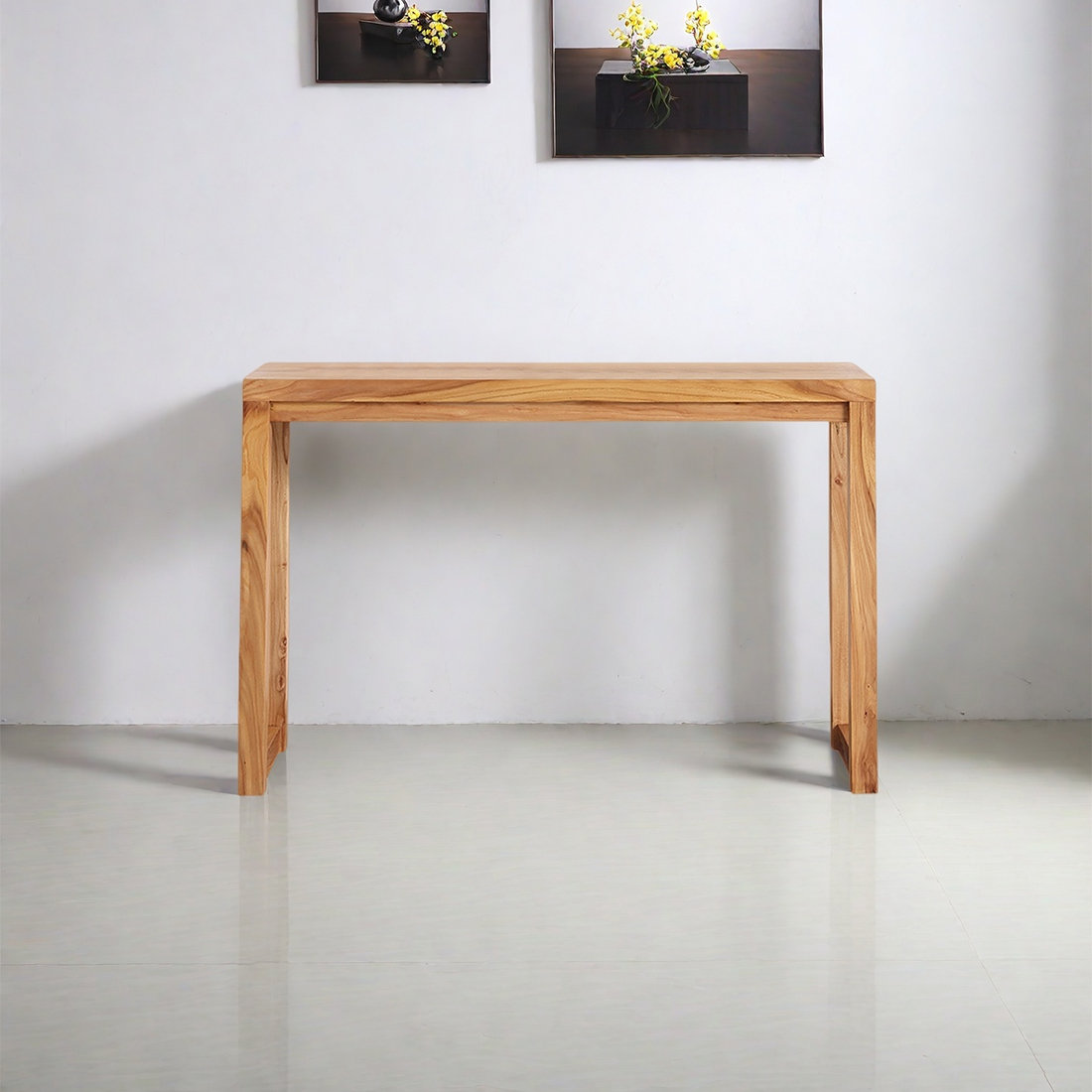 Hokku Designs Modern minimalist solid wood console table | Wayfair