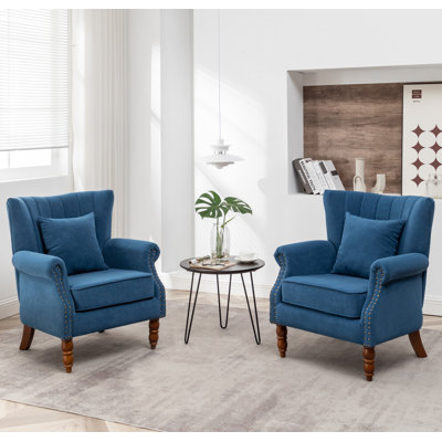 Edelman Upholstered Wingback Chair