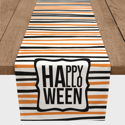 Chemin de table à rayures d’halloween Weidman