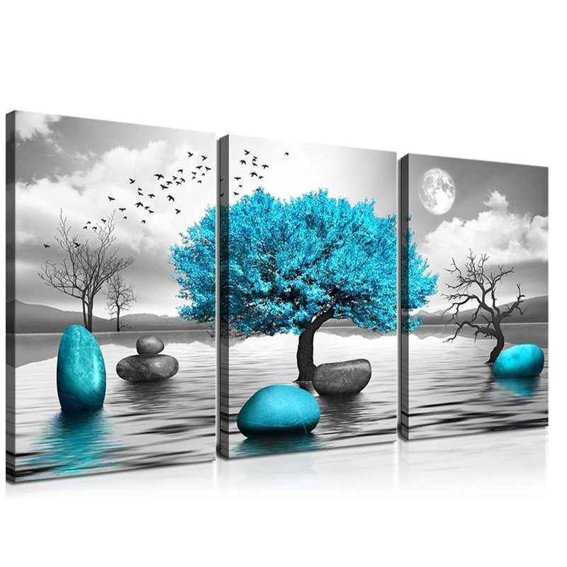 3 Piece Wrapped Canvas Print, 60 cm H x 120 cm W