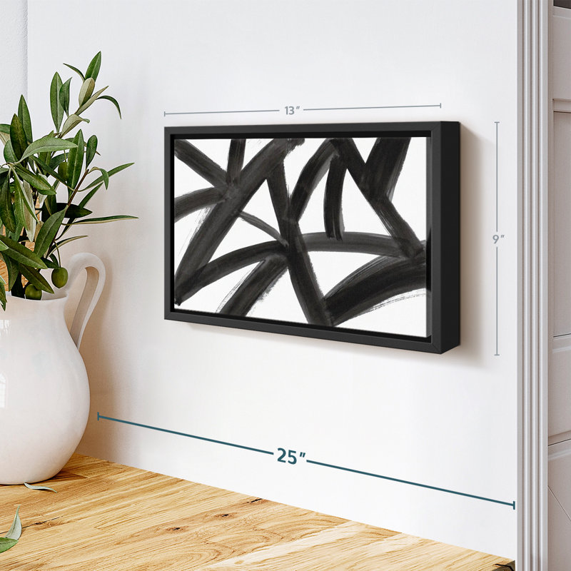 Abstract " Black Roads Abstract ", 9" H x 13" W