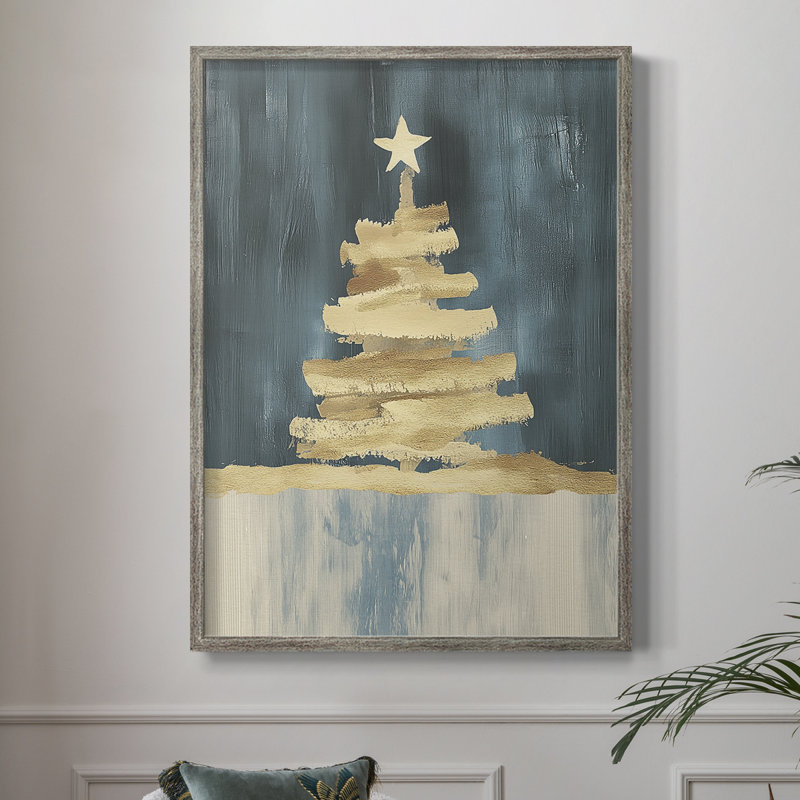 «Christmas Holiday Art CXCIX», reproduction d'art encadrée - bois massif, H 11 po x l 9 po