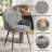 Upholstered Chenille Dining Chairs With Metal Legs (Set of 2)-884257782