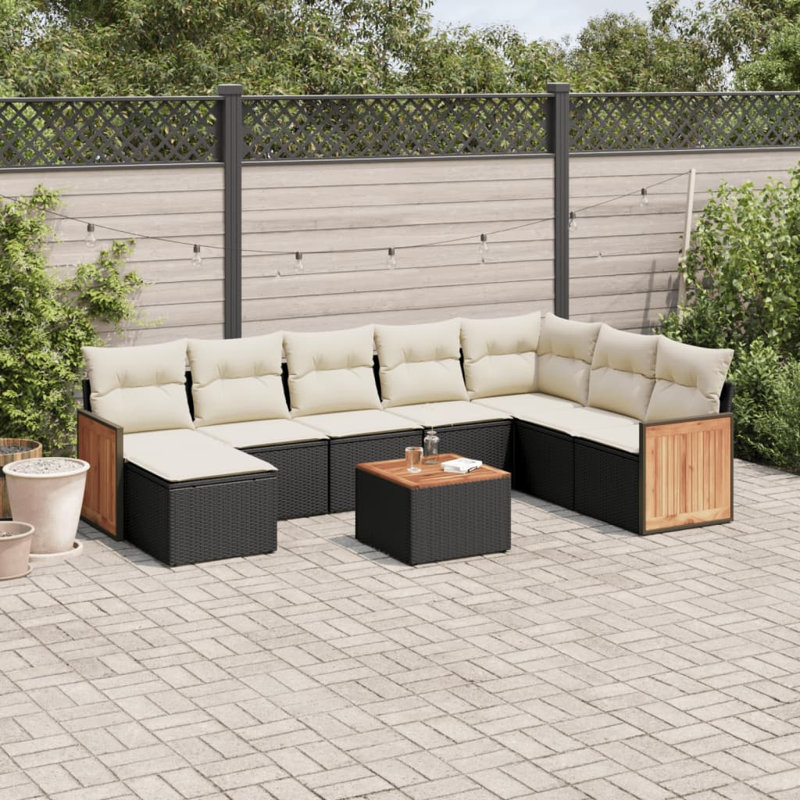 Ensemble de canapé de jardin Vidaxl PE