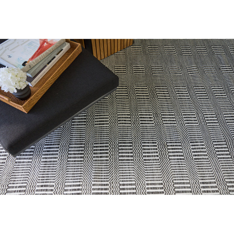 Naples Geometric Area Rug, Rectangle 3' x 5', Charcoal