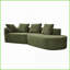 Canapé modulaire courbé de 116 po 116 po - Revêtement perle, assemblé à droite, prêt pour le salon | Mousse, polyester | Dossier rembourré | Polyester-594788712