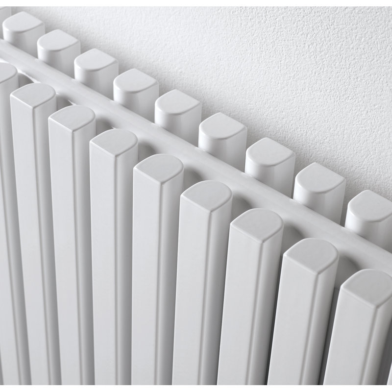 Bjorn Vertical Designer Radiator, Black, 180cm H x 38.3cm W x 8.7cm D
