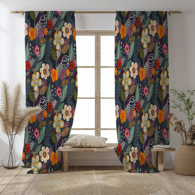 Panneaux de rideaux semi-transparents abstraits