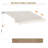 12' X 10' Retractable Awning Patio Awnings Sun Shade Shelter With Manual Crank Handle, 280G/M² Uv & Water-Resistant Fabric And Aluminum Frame For Deck, Balcony, Yard-568271820