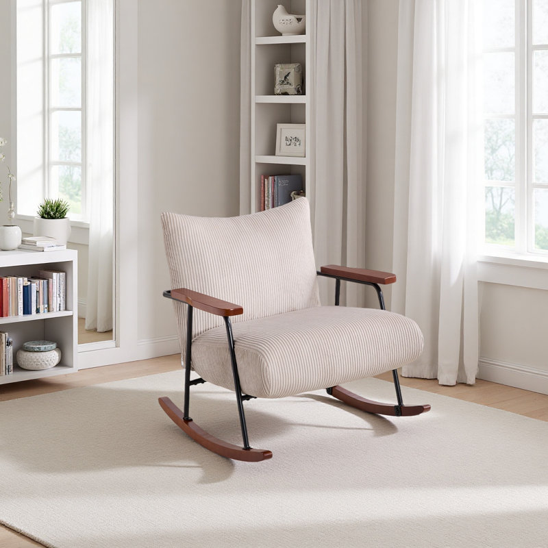 Fauteuil à bascule Modern, Beige