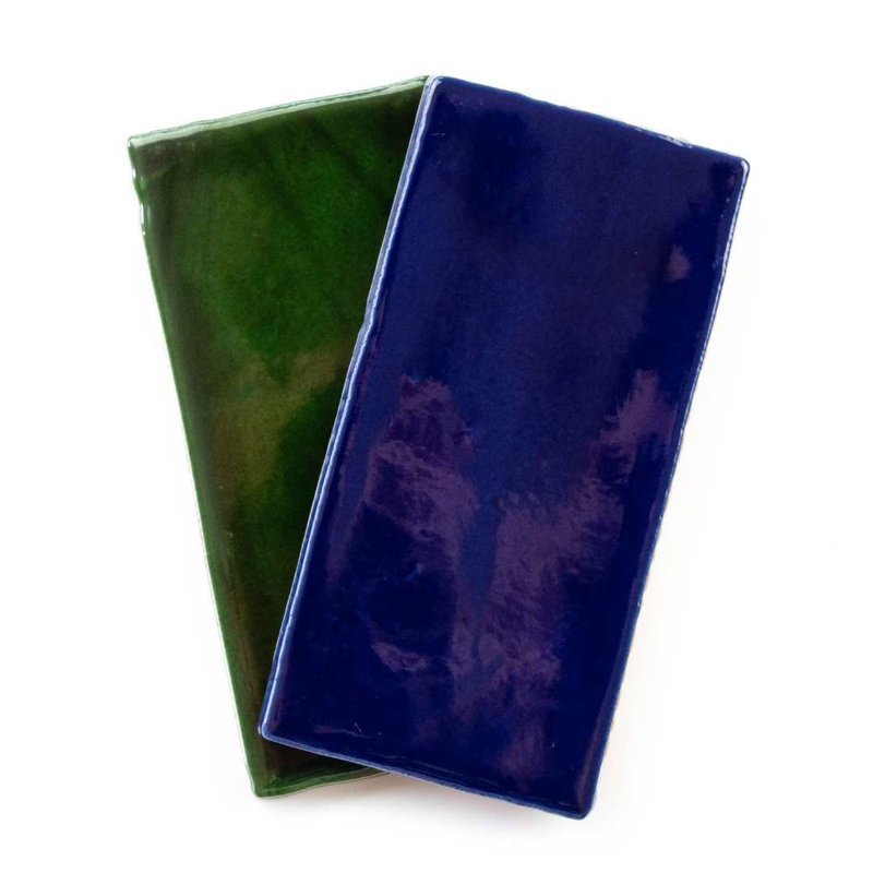 Diana 3" x 6" Subway Glossy Ceramic Wall Tile, Emerald