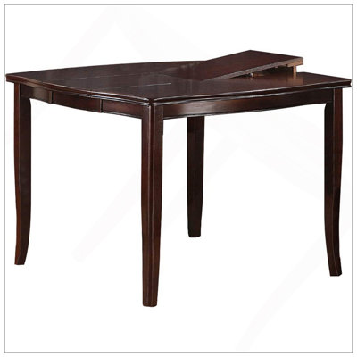 Table de salle à manger à hauteur de comptoir avec placage de bouleau et panneau de fibres à densité moyenne, bois d'hévéa