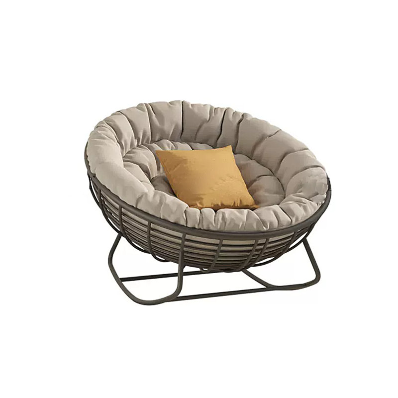 Chaise berçante en métal Luxury, Kaki, Noir