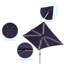 Parasol de marché rectangulaire lumineux 120 po x 84 po Mirela-829123277
