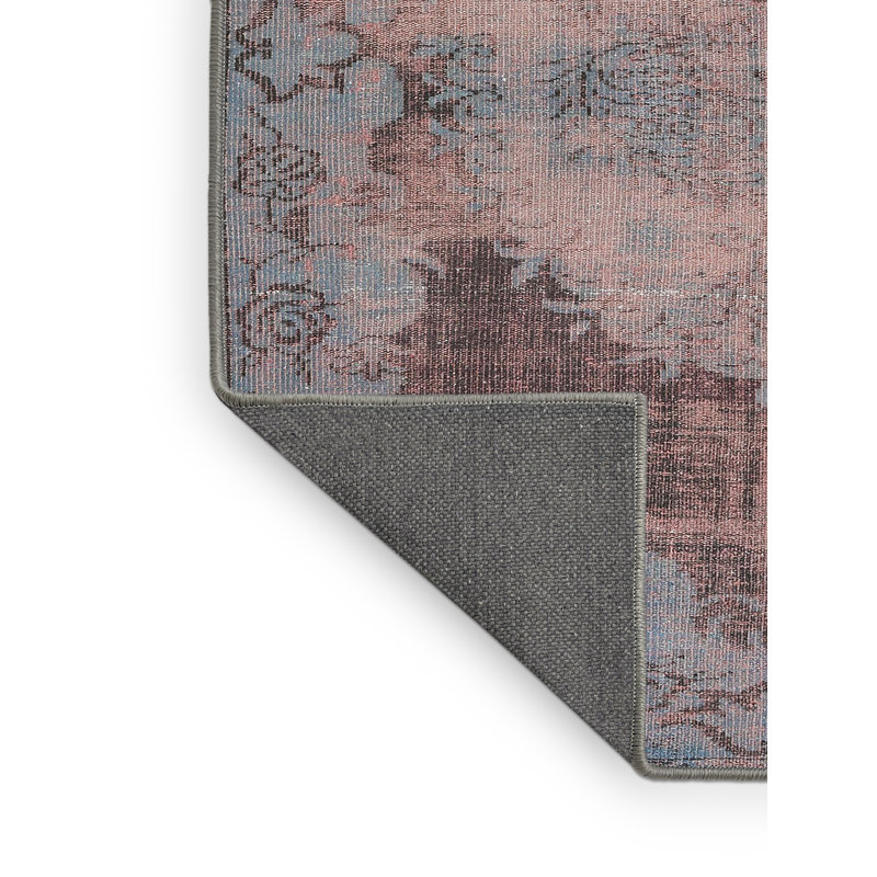 Laine Tapis décoratif bleu marine de style oriental, Rectangle 7 pi x 10 pi