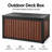 Decksplore 210 Gallons Wood-Look Water Resistant Resin Lockable Deck Box