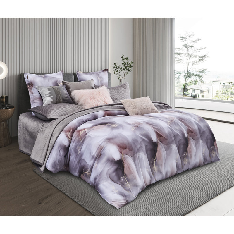 Amber Grey Duvet Cover, King