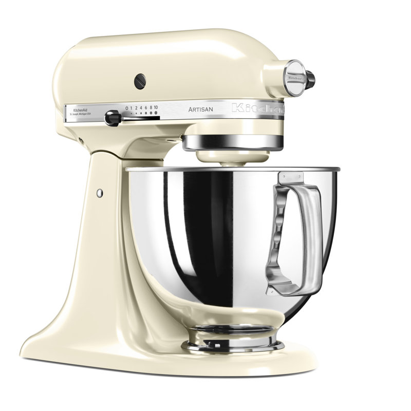 KitchenAid 4.8L Artisan Tilt-Head Stand Mixer with Extra Accessories, Almond Cream