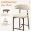 25'' Upholstered Counter Stool with Curved Back and Solid Wood Base-467055011-467055039