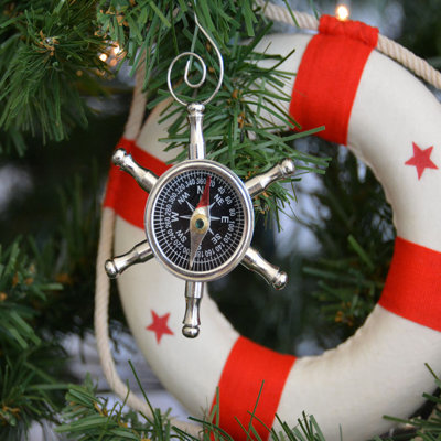 1'' Metal Nautical Holiday Shaped Ornament