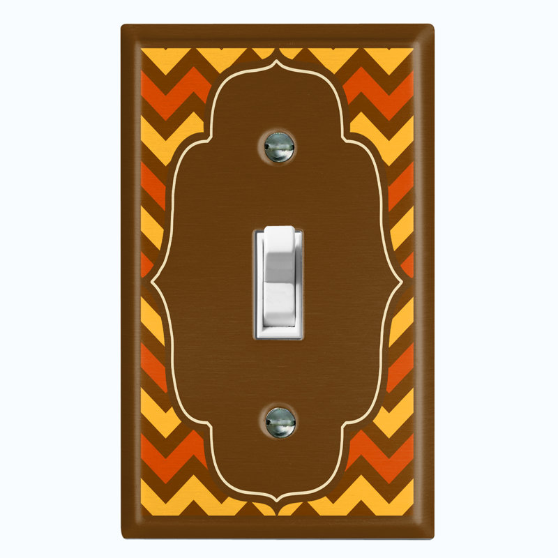 Patterned 1 - Gang Toggle Light Switch Standard Wall Plate