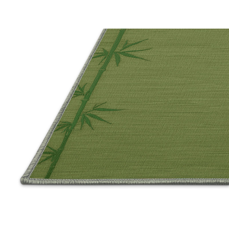Tapis vert uni lavable à la machine, Tapis de couloir 2 pi x 5 pi