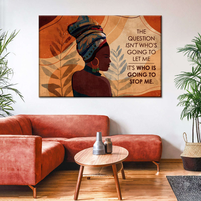 «Unstoppable Woman I», reproduction sur toile, H 32 po x l 48 po x P 1,25 po