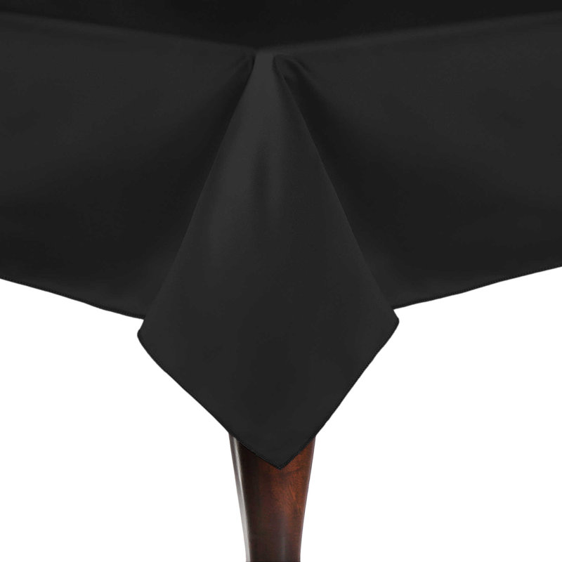 Ultimate Textile Rectangular Tablecloth, 5, Black, 90" x 60"