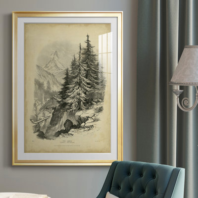 «The Larch», reproduction encadrée de qualité supérieure - prête à être accrochée