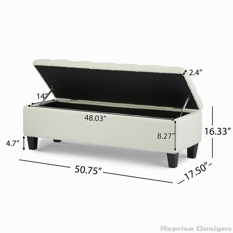 Banc avec repose-pieds Boucle, Beige
