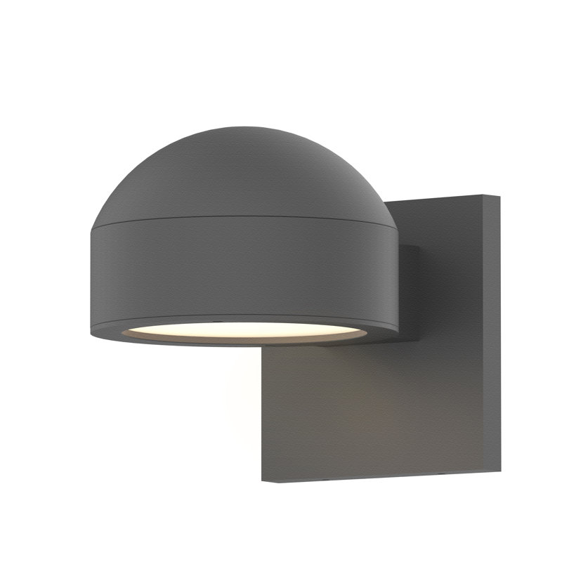 Reals LED Outdoor Armed Sconce, Gray