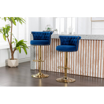 Chaise de bar pivotante en velours à 360 ° UNIS UNI WIN (sans la table)