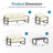 All Aluminum Outdoor Furniture Set for all Weather, 7-Person Patio Furniture Set with Wood Armrest for Skin-friendly Touch, 5-Piece Patio Conversation Set with Removable Cushion-1301723