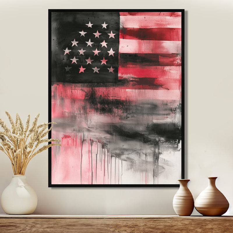 «Patriot Us Flag Memories II», art mural États-Unis, Noir, Impression encadrée sans passe-partout, H 20 po x l 12 po