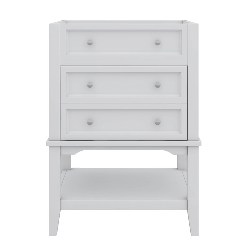 Base de meuble-lavabo sans lavabo 24 po avec tiroir et tablette ouverte pour le rangement