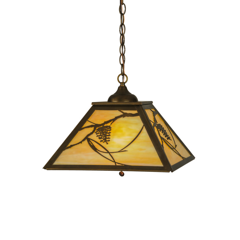 Rustic Lodge 2 - Light Pendant, Antique Copper, Beige