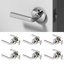 Poignée de porte Arc d'intimité moderne pour (lit et salle de bain) - style minimaliste élégant en chrome-114645765