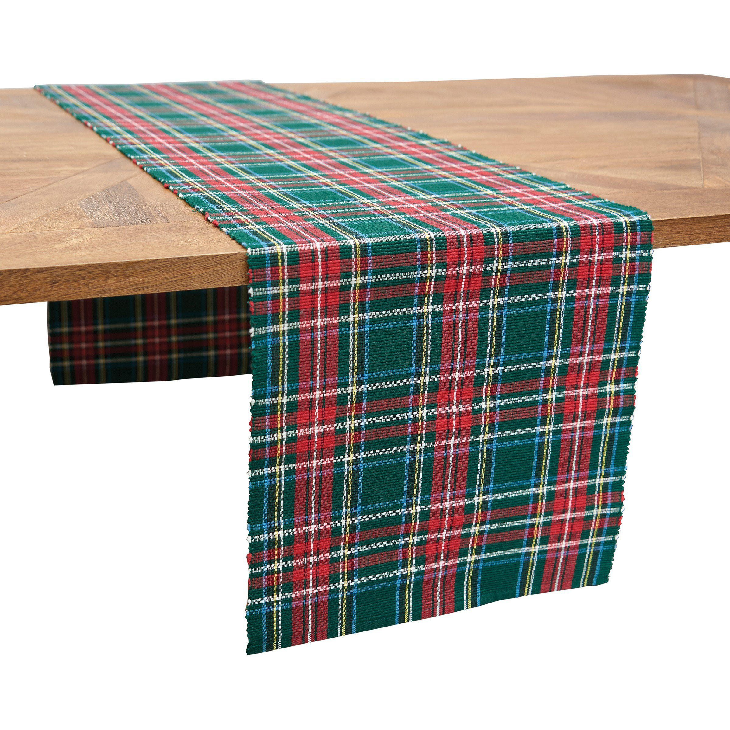 The Holiday Aisle® Nimue Plaid 100% Cotton Christmas Table Runner & Reviews | Wayfair