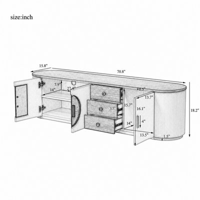 70.8 " W China Cabinet