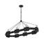Raffi 52" Integrated LED Hand-Wrapped Rattan Linear Chandelier by Lisa McDennon