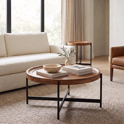 Beadnell 36" Solid Wood Top Coffee Table