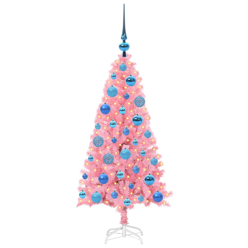 Christmas Tree with 150 LEDs with Stand PVC, Blue, 3.94' H