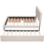 Grand lit tapissier avec tiroirs et lit gigogne simple TG - gris 2 lits plateforme beige-1288597901